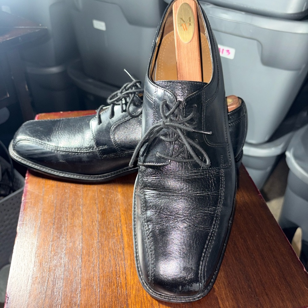 Classic Bostonian Men's Career Comfort Black Leather Men's Dress Shoes(122)